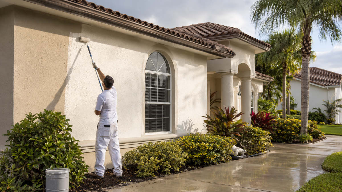 Florida stucco exterior painting